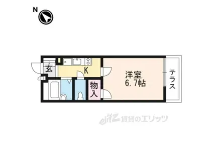 レオパレスシルフィード(ワンルーム/2階)の間取り写真