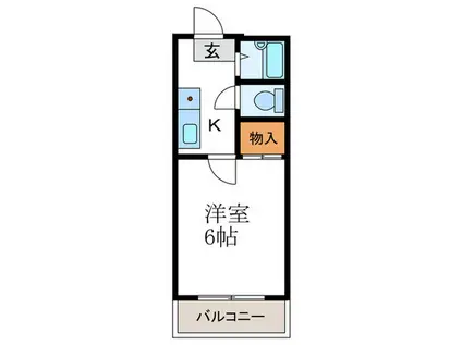 パビヨン宇多野(1K/3階)の間取り写真