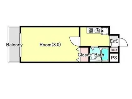 パークサイド梶ヶ谷(1K/3階)の間取り写真