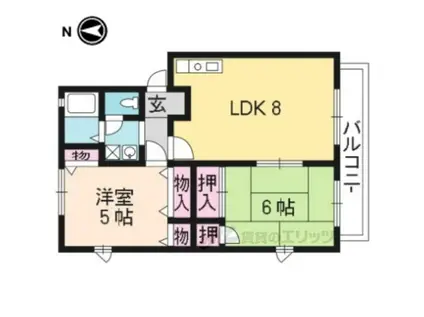 フェニックス・ヴィラⅠ(3DK/2階)の間取り写真