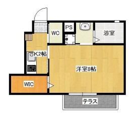 HイーストN(1K/1階)の間取り写真
