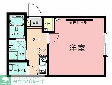 ハイズ湘南茅ケ崎(1K/2階)の間取り写真
