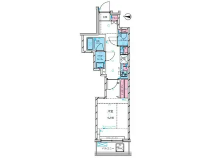 GENOVIA御徒町SKYGARDEN(1K/9階)の間取り写真