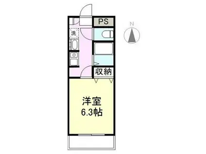 RITZ(1K/5階)の間取り写真