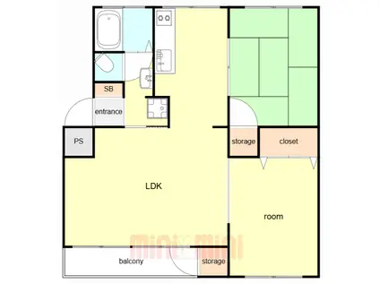 HARCH舞子台(2LDK/4階)の間取り写真