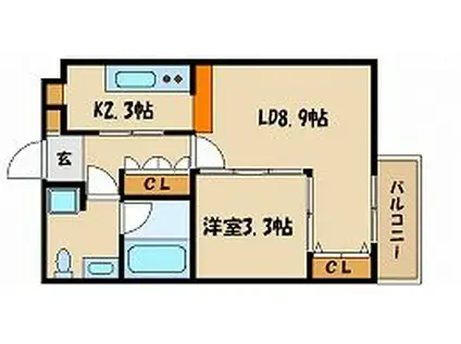 サイト祇園八坂(1LDK/5階)の間取り写真