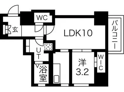 レガーロ札幌ステーション(1LDK/4階)の間取り写真