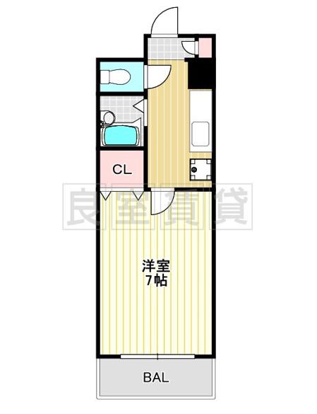 LIFE壱番館(1K/1階)の間取り写真