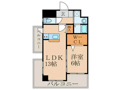 MELTON(1LDK/3階)の間取り写真