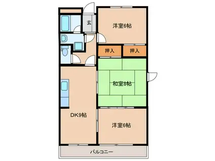 メゾン藤崎(3DK/2階)の間取り写真