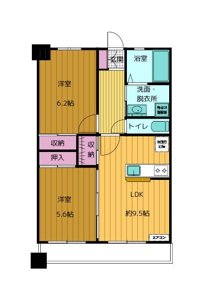 ガーデンルネサンス(2LDK/3階)の間取り写真