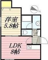 トップハウス19(1LDK/2階)の間取り写真