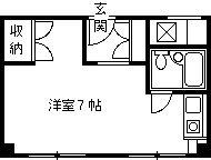 エルマーナ香枦園(ワンルーム/2階)の間取り写真