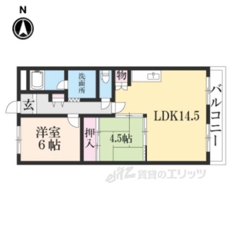 セリマンション(2LDK/4階)の間取り写真