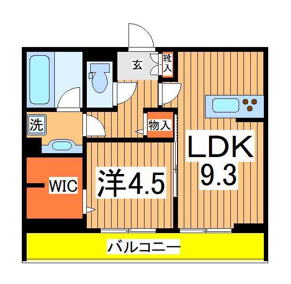 B-KUBUS(1LDK/3階)の間取り写真