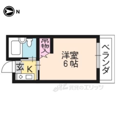 ピュア泉(1K/2階)の間取り写真