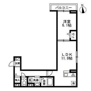 セレスティア豊玉南(1LDK/3階)の間取り写真