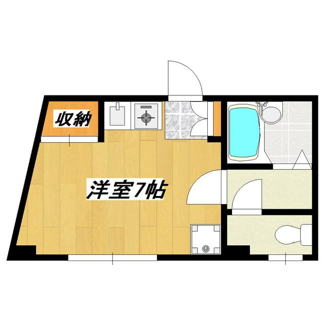 石井第2ビル(ワンルーム/2階)の間取り写真