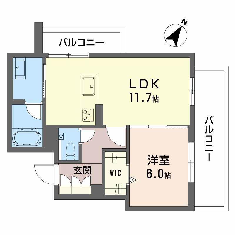 アーデルドルフ一社(1LDK/3階)の間取り写真