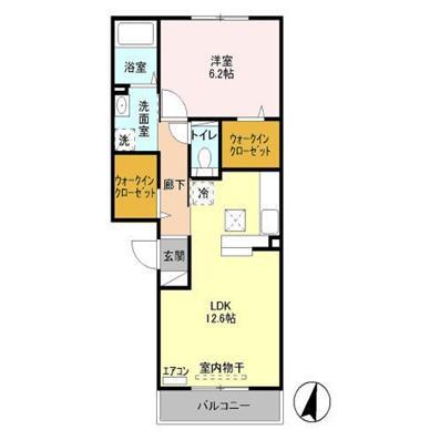メゾンドアミカル(1LDK/1階)の間取り写真