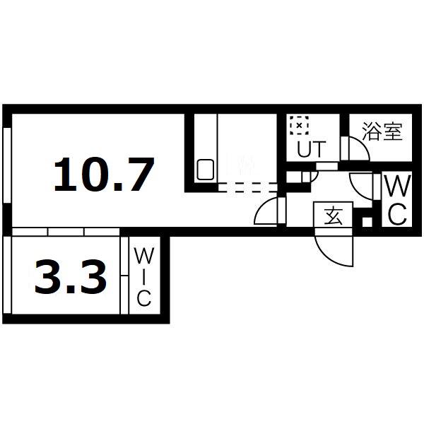 ウインダムヒル南5条(1LDK/2階)の間取り写真