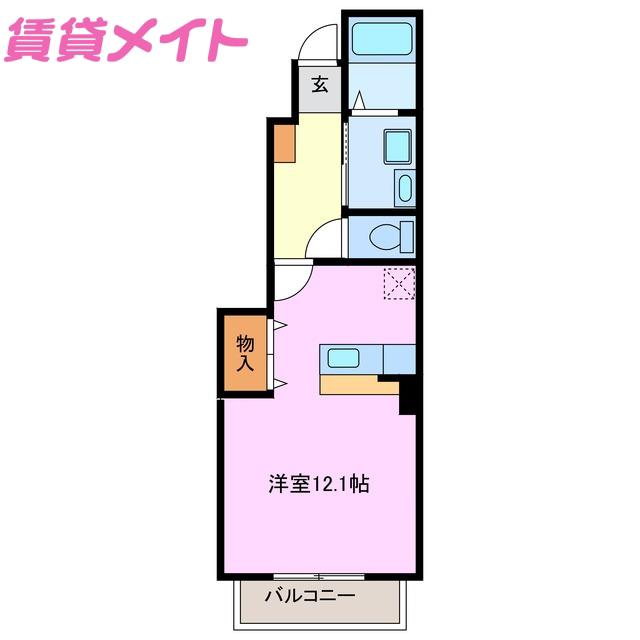 サン フィット2(ワンルーム/1階)の間取り写真