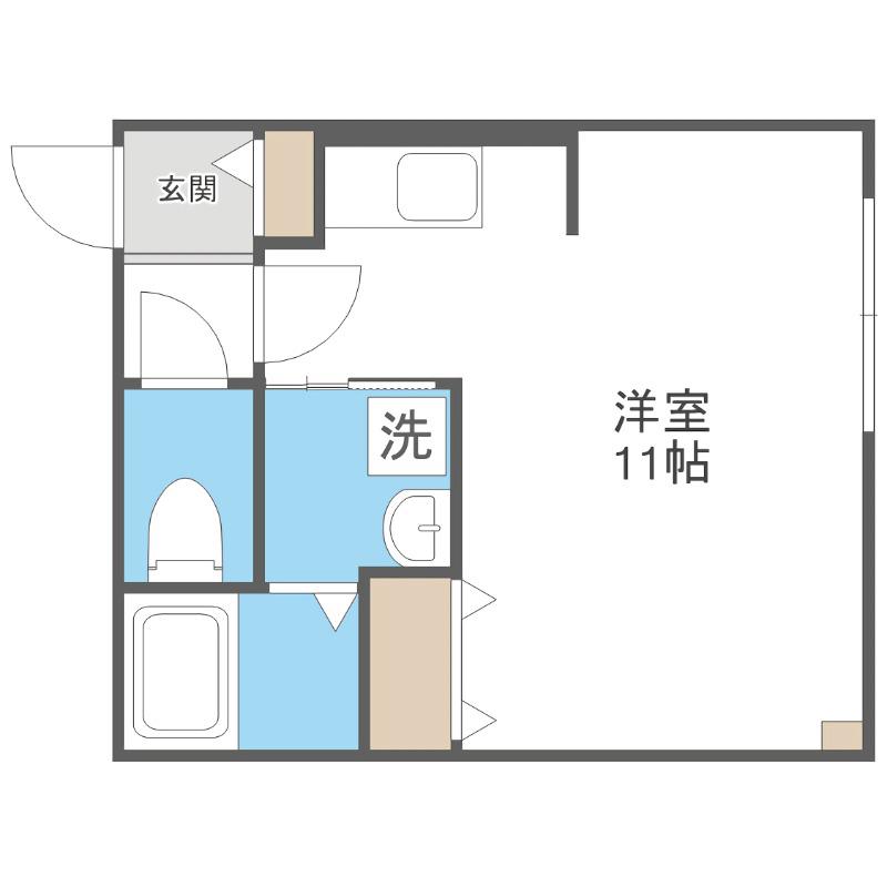 COFFRET平和通6(1K/2階)の間取り写真