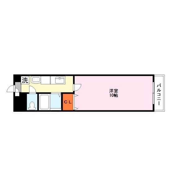 マイリーアン(1K/6階)の間取り写真