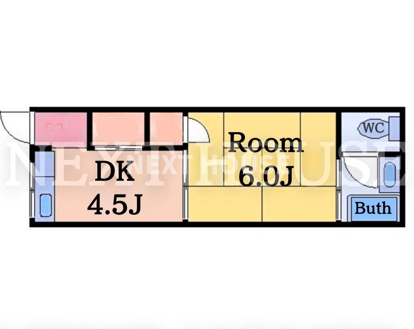 マンション東雲(1DK/1階)の間取り写真
