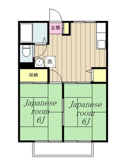 エステートコマ(2DK/1階)の間取り写真
