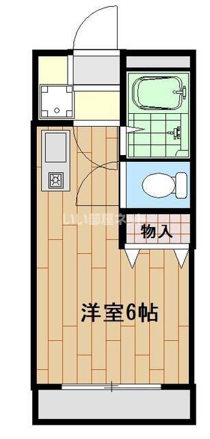 アルムコーポ深谷(ワンルーム/2階)の間取り写真