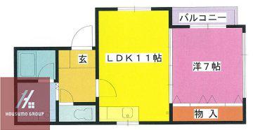 T-HOUSE(1LDK/3階)の間取り写真