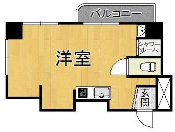 グレイスマンション2番館(ワンルーム/3階)の間取り写真
