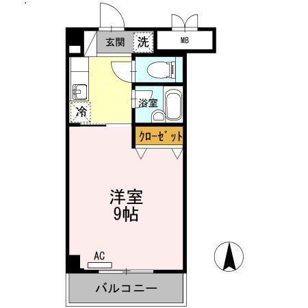 アルカコンネ大工(1K/5階)の間取り写真