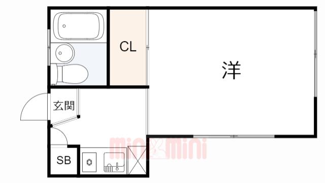 AR SUMA2(1K/2階)の間取り写真