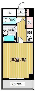 リアライズ西淡路(1K/6階)の間取り写真
