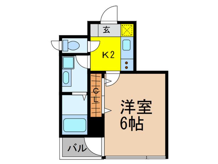 アトラス八幡山(1K/4階)の間取り写真