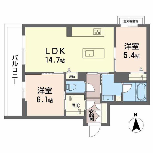 シャーメゾンプレアデス(2LDK/3階)の間取り写真
