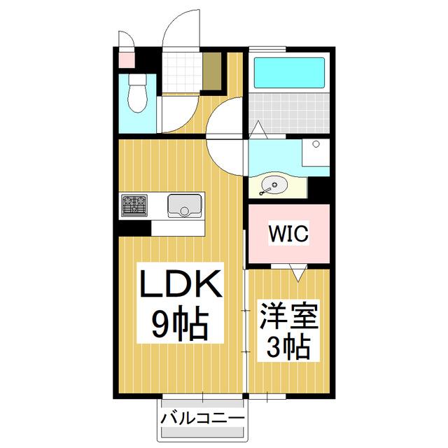 パティーナB(1LDK/2階)の間取り写真
