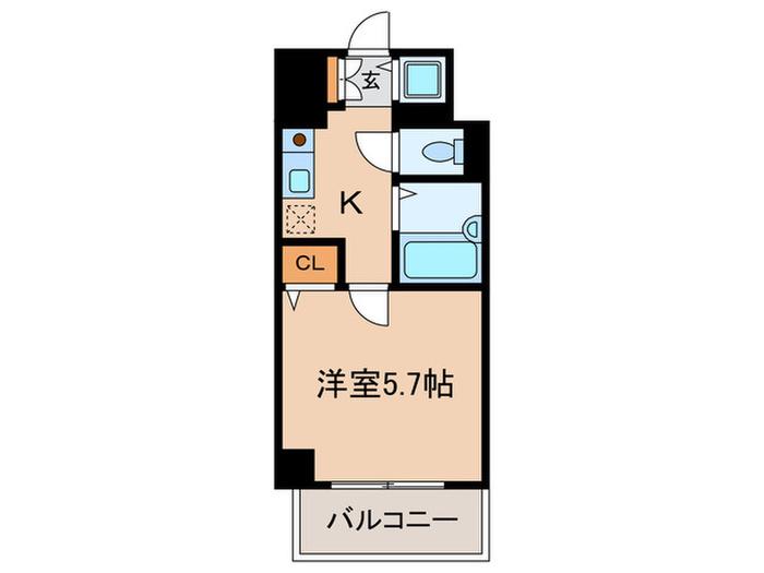 ステージファースト目白(1K/8階)の間取り写真