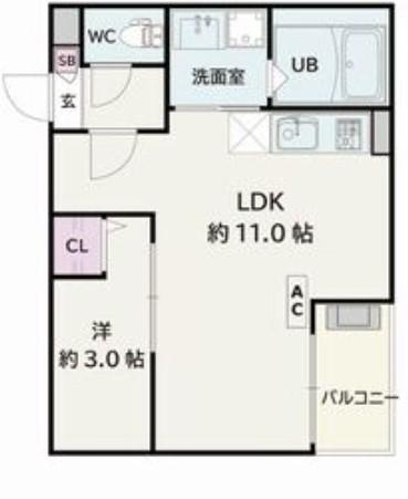 JACK SAMBANIV(1LDK/3階)の間取り写真