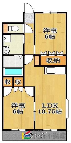 MAISON DO WISTERIA(2LDK/2階)の間取り写真