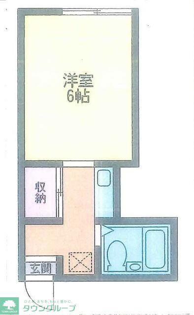 コーポ鹿島田(1K/2階)の間取り写真