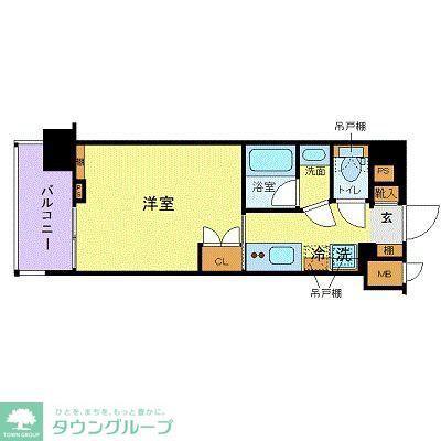 ZOOM品川南(1K/5階)の間取り写真