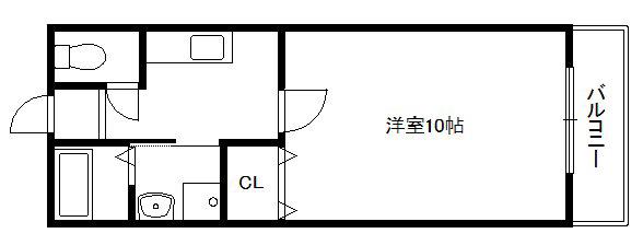 ブランドールO&K(1K/1階)の間取り写真