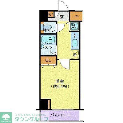 プレール天王洲アイル弐番館(1K/5階)の間取り写真