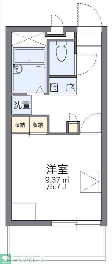 レオパレスラークヒル(1K/3階)の間取り写真