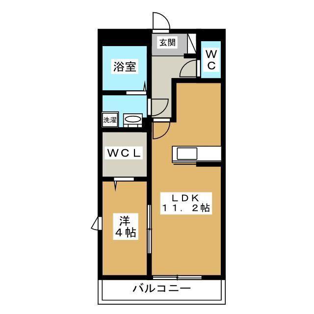 Kヴィラージュ(1LDK/3階)の間取り写真