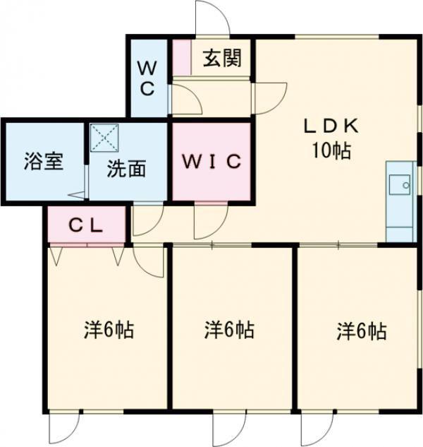EAGLEHOUSE MAMACHI(3LDK/2階)の間取り写真