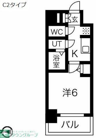 メイクス今池PRIME(1K/7階)の間取り写真